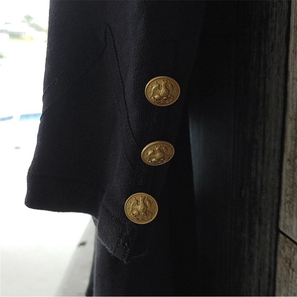 Ralph Lauren Military Duster Denim & Supply Cardigan Jacket Sweater Maxi Long M - Picture 11 of 14